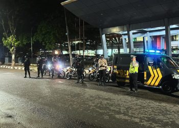 Brimob Polda Sumut Gelar Patroli Skala Besar, Antisipasi Gangguan Kamtibmas di Tiga Rayon