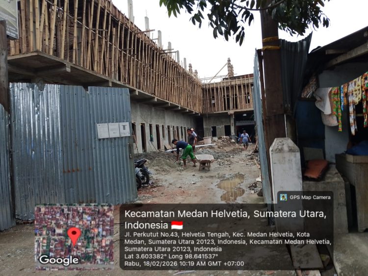 Dibongkar Satpol PP, Bangunan Kos Tanpa PBG di Medan Nekat Dibangun Lagi — Wartawan Diintimidasi Saat Liputan