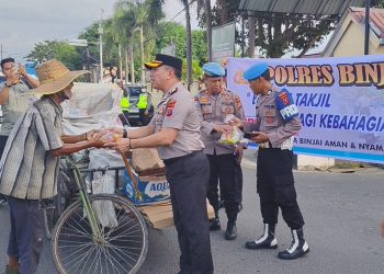 Kapolres Binjai Berbagi Takjil di Bulan Suci Ramadhan 1447 H