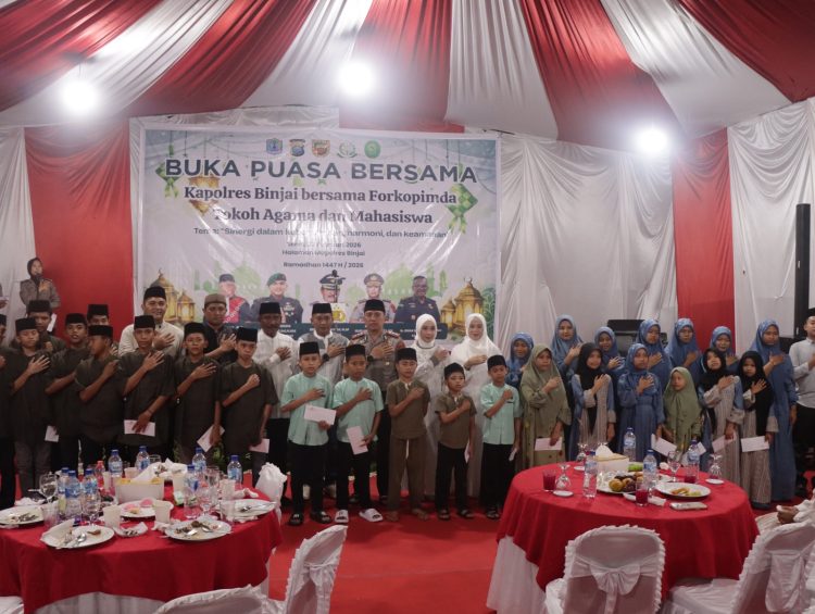 Buka Puasa Bersama Kapolres Binjai Bersama Forkopimda, Tokoh Agama Dan Mahasiswa