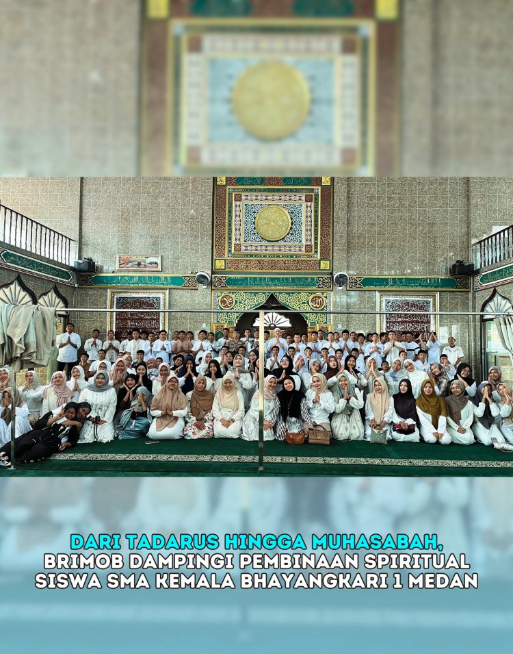 Dari Tadarus hingga Muhasabah, Brimob Dampingi Pembinaan Spiritual Siswa SMA Kemala Bhayangkari 1 Medan
