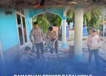 Brimob Batalyon C Bergerak Bersama Warga: Bangun Huntara dan Siapkan Bantuan Sembako
