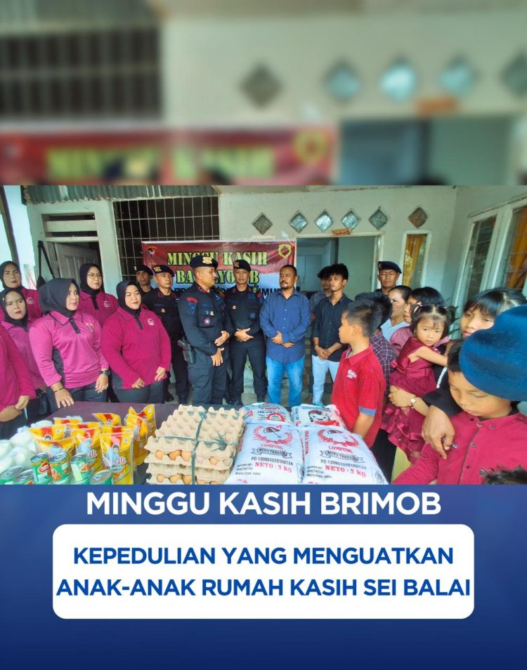 Minggu Kasih Brimob: Kepedulian yang Menguatkan Anak-Anak Rumah Kasih Sei Balai