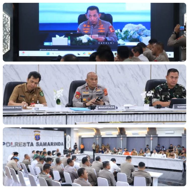 Perkuat Sinergi Pengamanan Lebaran 2026, Wakapolda Kaltim Ikuti Rakor Linsek Nasional