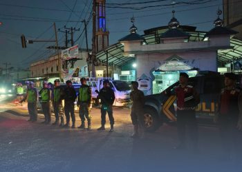 Patroli Subuh Ramadhan, Brimob Polda Sumut dan Polres Tebing Tinggi Pastikan Kota Tetap Aman dan Kondusif