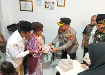 KAPOLRES BINJAI BERBAGI KEBAIKAN DIBULAN SUCI RAMADHAN 1447 H BERSAMA WARGA KECAMATAN BINJAI