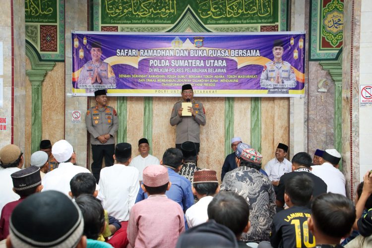 Safari Ramadhan Polda Sumut dan Polres Pelabuhan Belawan di Masjid Al-Muttaqin, Pererat Silaturahmi dan Sampaikan Pesan Kamtibmas