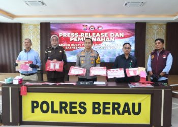 Polres Berau Gagalkan Peredaran 10 Kg Sabu, Kurir Ditangkap di Jalan Poros Kaltim–Kaltara