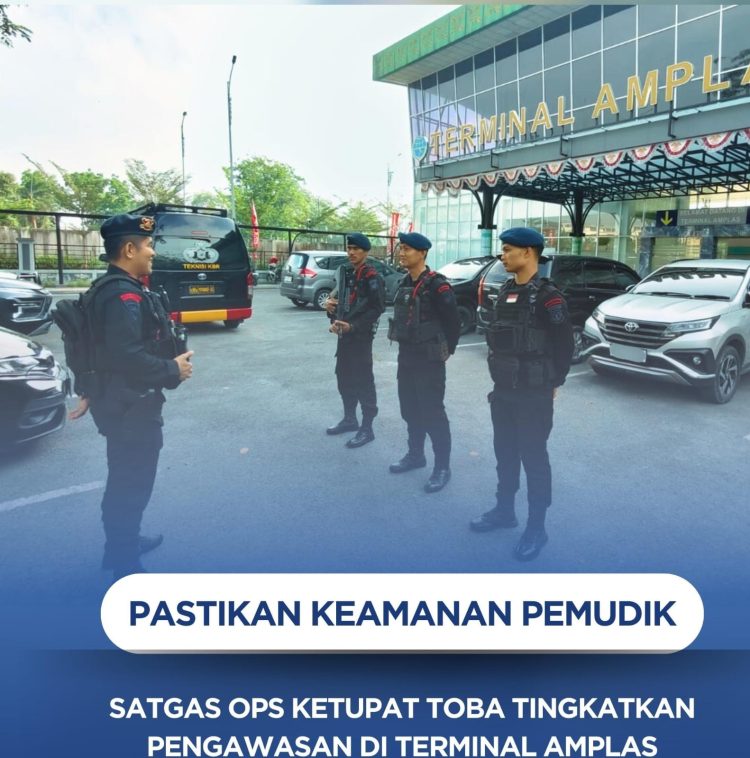 Pastikan Keamanan Pemudik, Satgas Ops Ketupat Toba Tingkatkan Pengawasan di Terminal Amplas