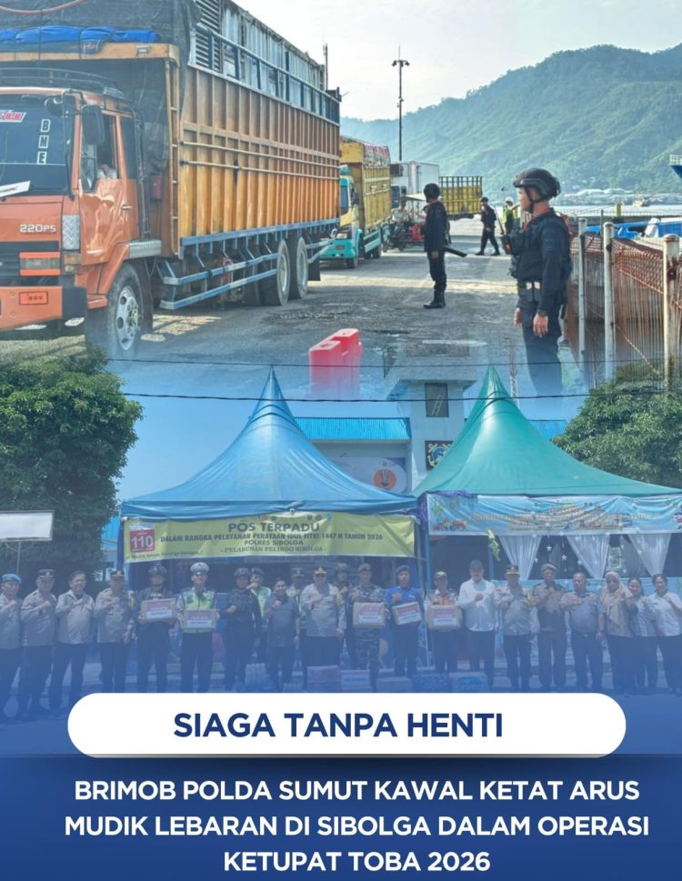 Siaga Tanpa Henti! Brimob Polda Sumut Kawal Ketat Arus Mudik Lebaran di Sibolga dalam Operasi Ketupat Toba 2026