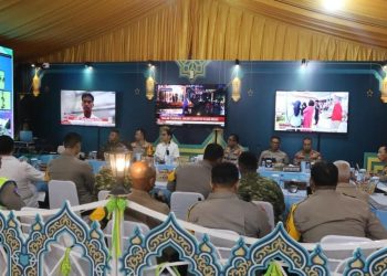 Kapolda Sumut Dampingi Kapolri Pimpin Pemantauan Nasional Malam Takbiran dari Medan