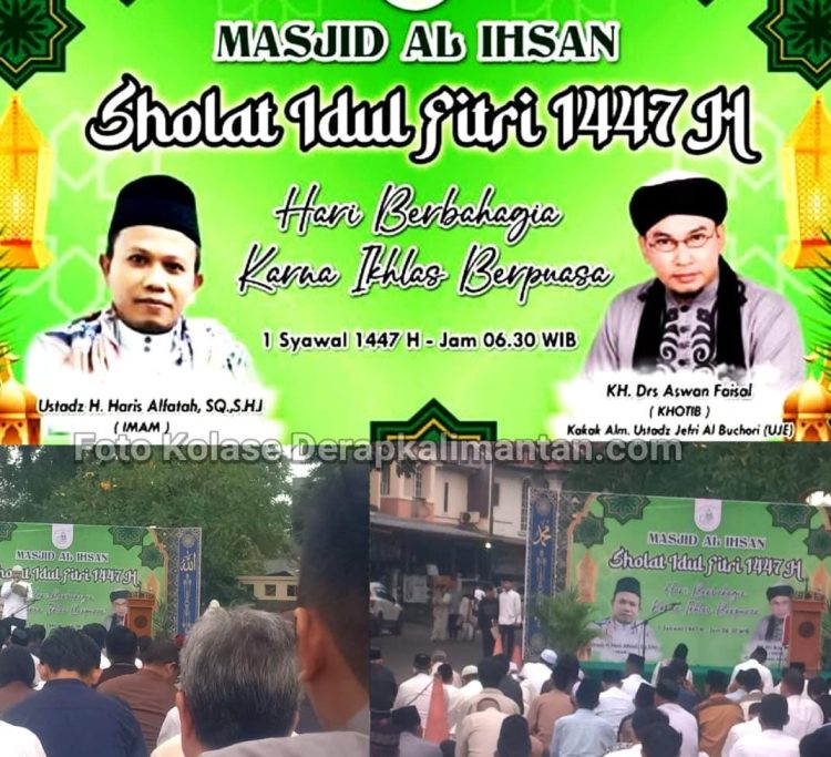 Aswan Faizal Khotib Shallat Ied 1447 Hijriyah di Masjid Al Ikhsan Puri Beta Tangerang  Dengan Tema “Hari Berbahagia Karena Ikhlas Berpuasa”