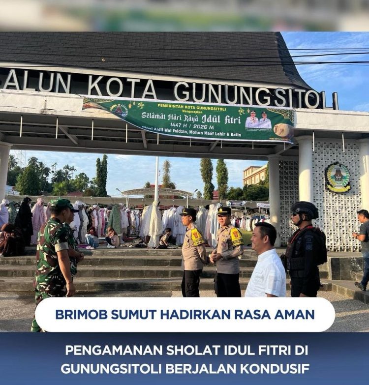 Operasi Ketupat Toba 2026, Brimob Sumut Amankan Sholat Idul Fitri di Kota Sibolga dengan Humanis dan Profesional