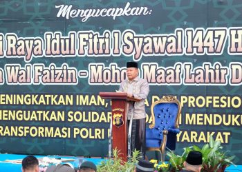 Sholat Idulfitri di Mapolda, Kapolda Kaltim Endar Priantoro Ajak Perkuat Ukhuwah dan Kepedulian Sosial