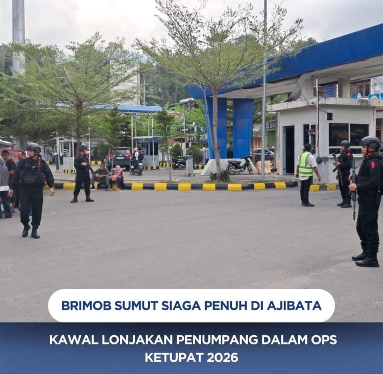 Brimob Sumut Siaga Penuh di Ajibata, Kawal Lonjakan Penumpang dalam Ops Ketupat 2026