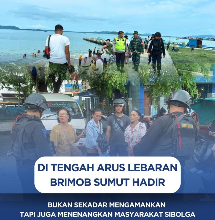 Di Tengah Arus Lebaran, Brimob Sumut Hadir Bukan Sekadar Mengamankan—Tapi Juga Menenangkan Masyarakat Sibolga