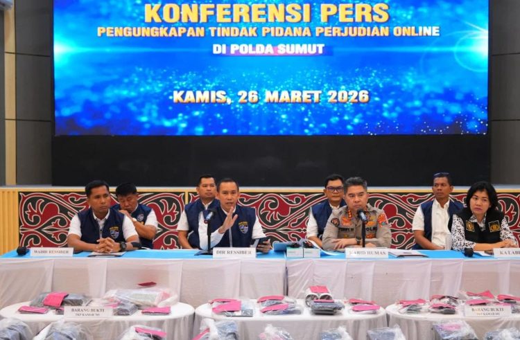 Polda Sumut Bongkar Judi Online Jaringan Kamboja, 19 Tersangka Ditangkap dari Dua TKP di Medan