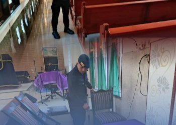 Hadir Beri Rasa Tenang, Tim Gegana Sterilisasi Gereja di Lubuk Pakam