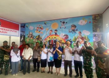 Bunda PAUD Mimika Resmikan Gedung PAUD Merah Putih Nawaripi, Dorong Penguatan Layanan Pendidikan Usia Dini