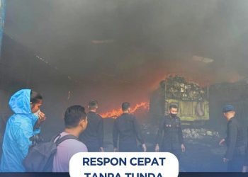 Respons Cepat Tanpa Tunda, Brimob Polda Sumut Berhasil Kendalikan Kebakaran di Medan Timur