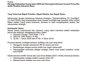 Connie Bakrie Surati Prabowo: Tolak Blanket Overflight AS, Langit RI Bukan Jalur Perang Pihak Lain