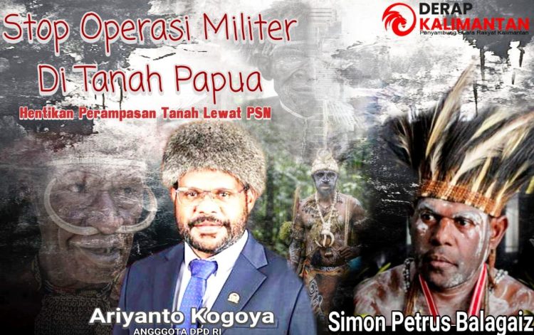 Anggota DPD Desak Setop Operasi Militer di Papua, Simon Balagaize: “Hentikan Juga Perampasan Tanah Lewat PSN”