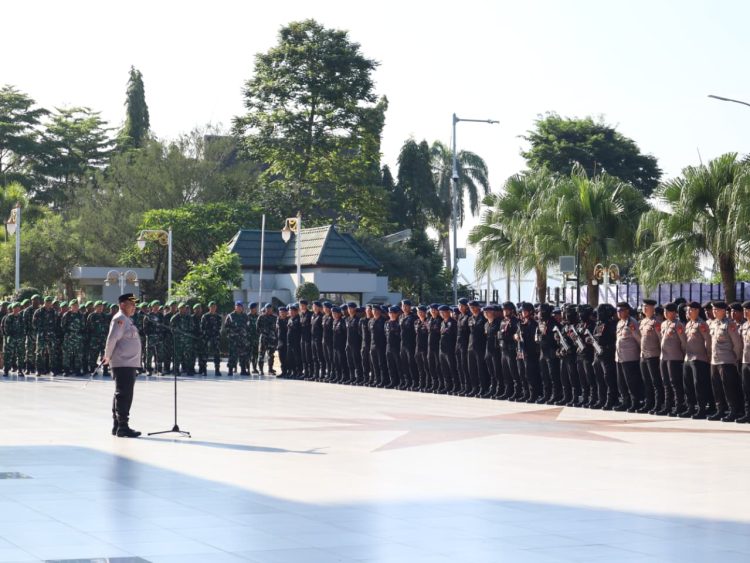Brimob Polda Kaltim Gelar Apel Gabungan, Pastikan Pengamanan Aksi Berjalan Kondusif
