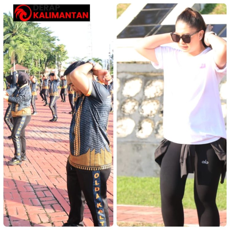 Apel Pagi dan Senam Bersama, Polda Kaltim Teguhkan Disiplin dan Profesionalisme Personel