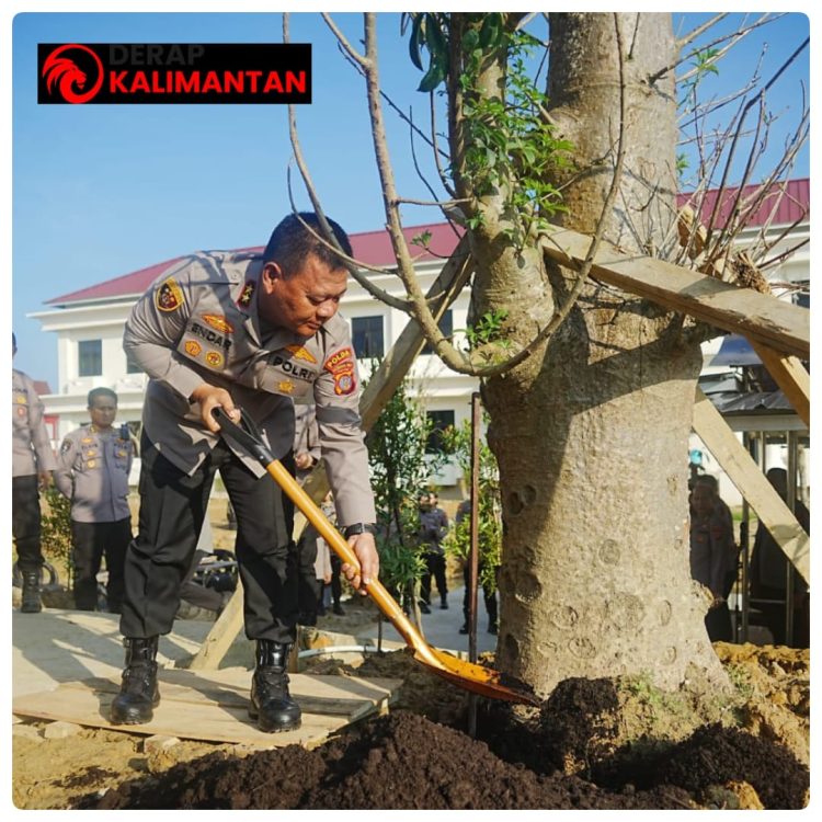 Kapolda Kaltim Tanam Pohon dan Tebar Bibit Ikan, Wujud Komitmen Lingkungan dan Ketahanan Pangan