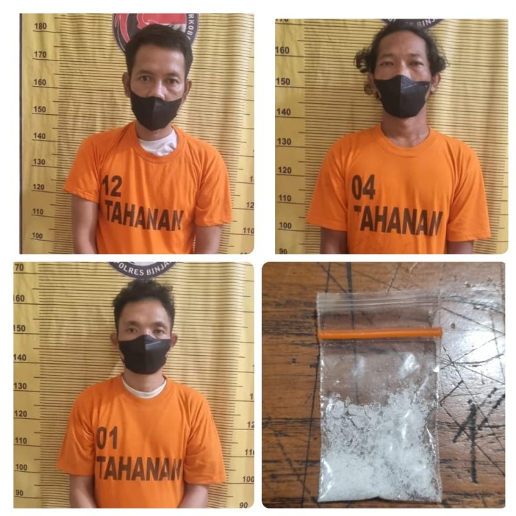 3 (tiga) Pengedar Narkoba Di Kota Binjai Mengakui Perbuatannya Setelah Diringkus Satresnarkoba Polres Binjai berikut Barang Buktinya