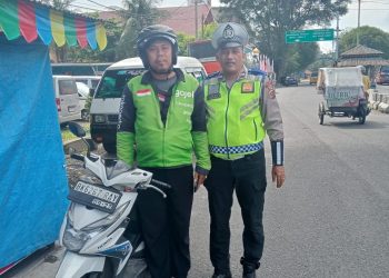 Program “Polantas Menyapa” Polres Binjai Ajak Warga Tertib Lalu Lintas Cegah Kecelakaan