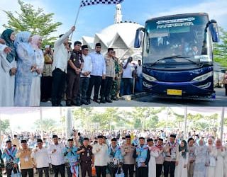 Wakapolres Sergai Hadiri Pelepasan Jemaah Haji Kloter 8 Kabupaten Sergai 2026