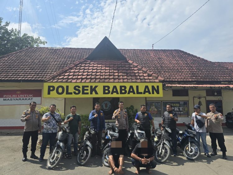 Pura-Pura Berburu”, Polsek Babalan Ungkap Kasus Curanmor, Enam Unit Kendaraan Berhasil Diamankan