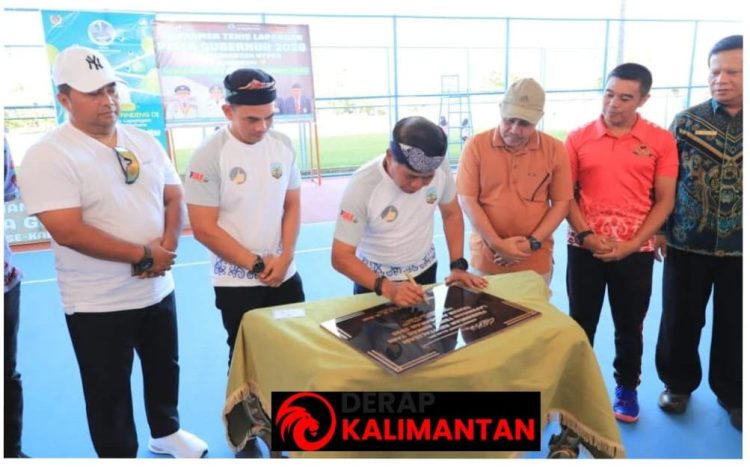 Lapangan Tenis Ahmad Yani Tanjung Selor Resmi Dibuka, Gubernur Kaltara Gaungkan Semangat Prestasi