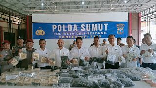 Polresta Deli Serdang Bongkar Jaringan Narkoba Internasional di Pintu Tol Lubuk Pakam, Barang Bukti Senilai Rp 57 Miliar Disita