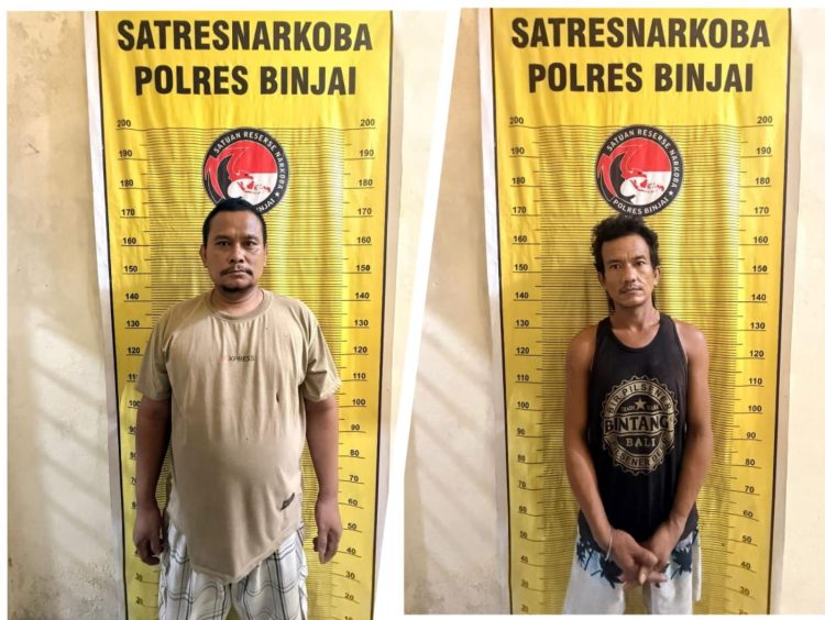 Kolaborasi Polres Binjai dengan BNNK Binjai Gerebek Sarang Narkoba, Dua Orang Diamankan
