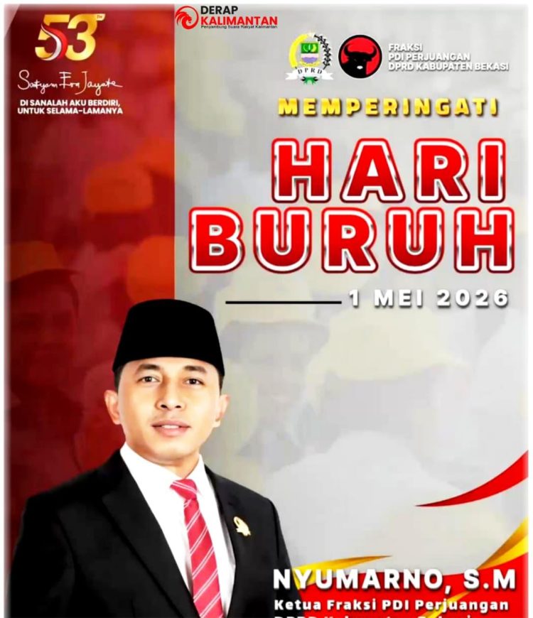 May Day 2026, Fraksi PDIP Bekasi: Buruh Sokoguru Ekonomi, Tolak Politik Upah Murah