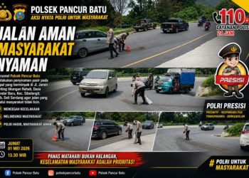 Respons Cepat Polisi Cegah Kecelakaan di Tikungan Rawan Sibolangit