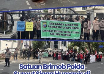 Satuan Brimob Polda Sumut Siaga Humanis di Kantor DPRD Medan, Pastikan May Day 2026 Berjalan Aman dan Kondusif