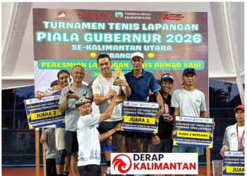 Sekprov Kaltara Raih Juara 1 di Turnamen Tenis Piala Gubernur 2026