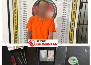 Sempat Melawan Pakai Gunting, Pengedar Sabu Diringkus Polisi di Kebun Sawit Raya Kahean