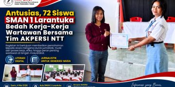 72 Siswa SMAN 1 Larantuka Bedah Kerja-Kerja Wartawan Bersama AKPERSI NTT