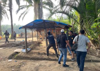 Satresnarkoba Polres Binjai Kembali Grebek Dan Hancurkan Barak Narkoba Di Desa Perdamaian