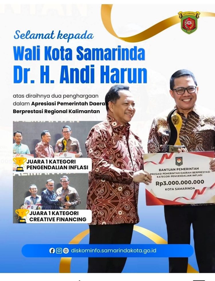 Samarinda Raih Peringkat Teratas Pemda Berprestasi 2026 se-Kalimantan
