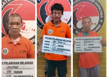 Dalam 1 Malam, Sat Narkoba Polres Pelabuhan Belawan Grebek 2 Lokasi Narkoba, 3 Pelaku Ditangkap