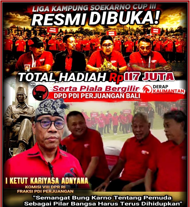Kariyasa Adnyana Hadiri Pembukaan Liga Kampung Soekarno Cup III Provinsi Bali 2026