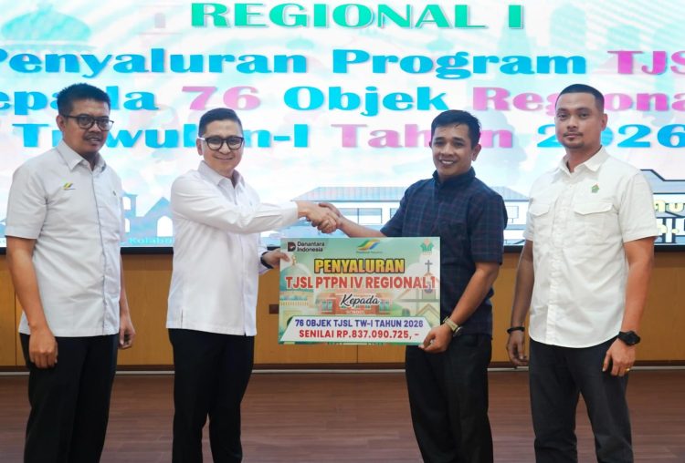 Wujudkan Dampak Nyata, PTPN IV Regional I Salurkan Bantuan TJSL Senilai Rp837 Juta pada Triwulan I 2026