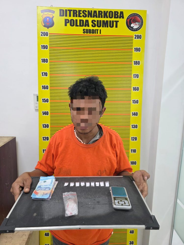 Polisi Gerebek Rumah di Sibolangit, Pria Pengangguran Ditangkap Saat Transaksi Sabu