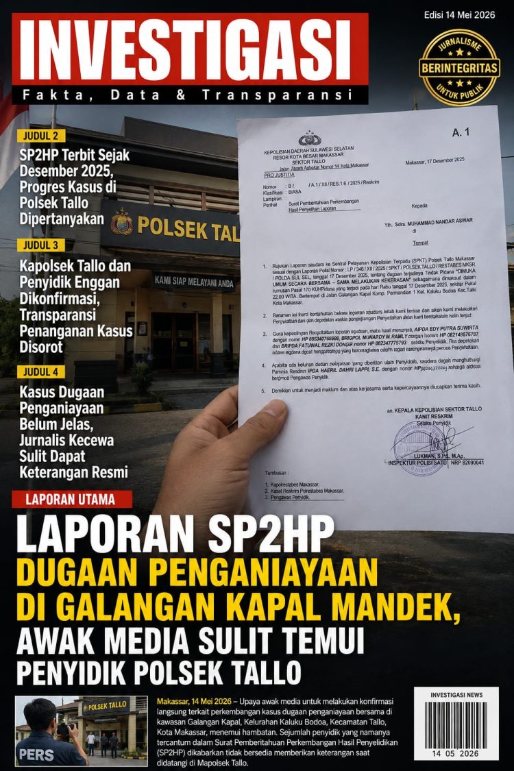 SP2HP Terbit Sejak Desember 2025, Progres Kasus di Polsek Tallo Dipertanyakan