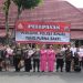 Polres Binjai Lepas Personil Yang Purnabakti Dengan Tradisi Kepolisian